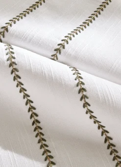 NAPPE EN COTON FLAMMÉ BRODÉE ANTI-TACHE TIBO BLANC