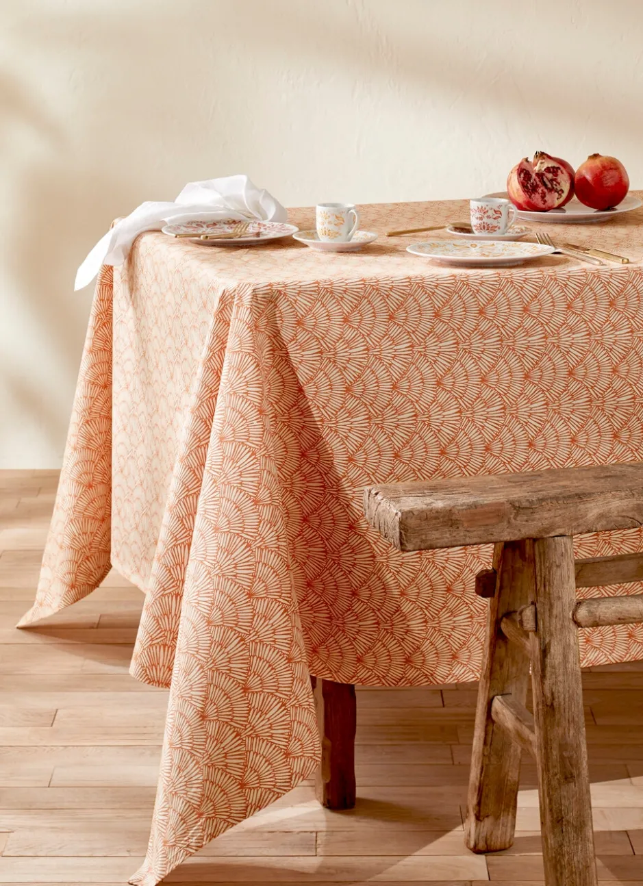 NAPPE EN COTON IMPRIMÉ AVEC ENDUCTION ACRYLIQUE rouge