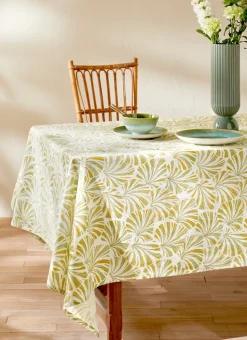 NAPPE EN COTON IMPRIMÉ FEUILLAGE PALMIER MULTICOLORE