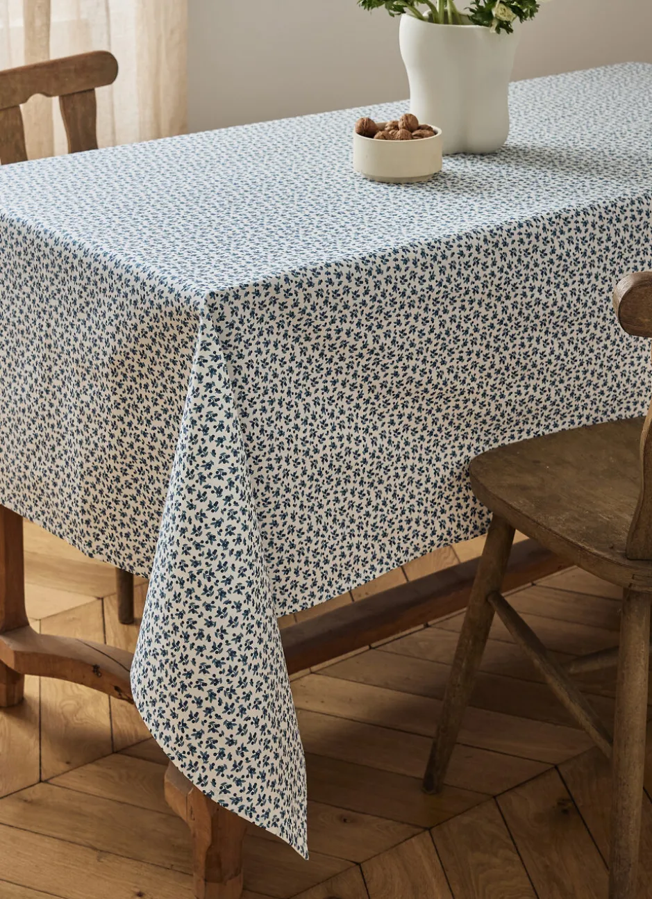 NAPPE ENDUITE EN COTON CERY MULTICOLORE BLEU