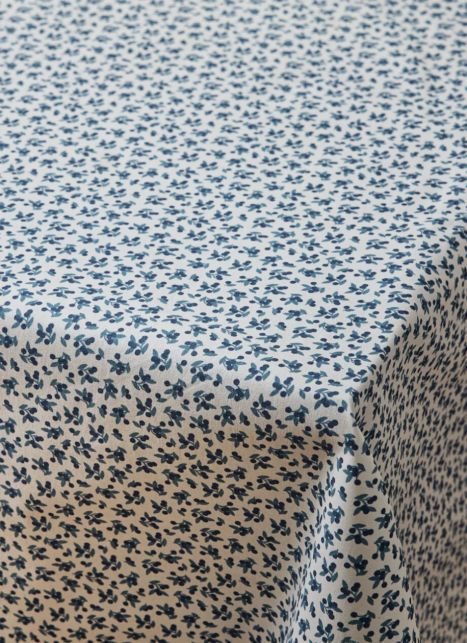 NAPPE ENDUITE EN COTON CERY MULTICOLORE BLEU