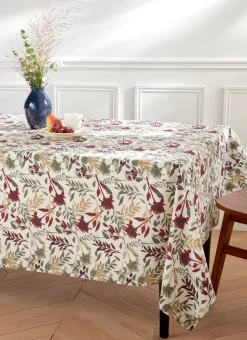 NAPPE ENDUITE EN COTON IMPRIMÉ FLEURS MULTICOLORE