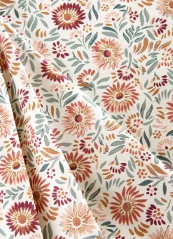 NAPPE ENDUITE FLEURS ROSY MULTICOLORE