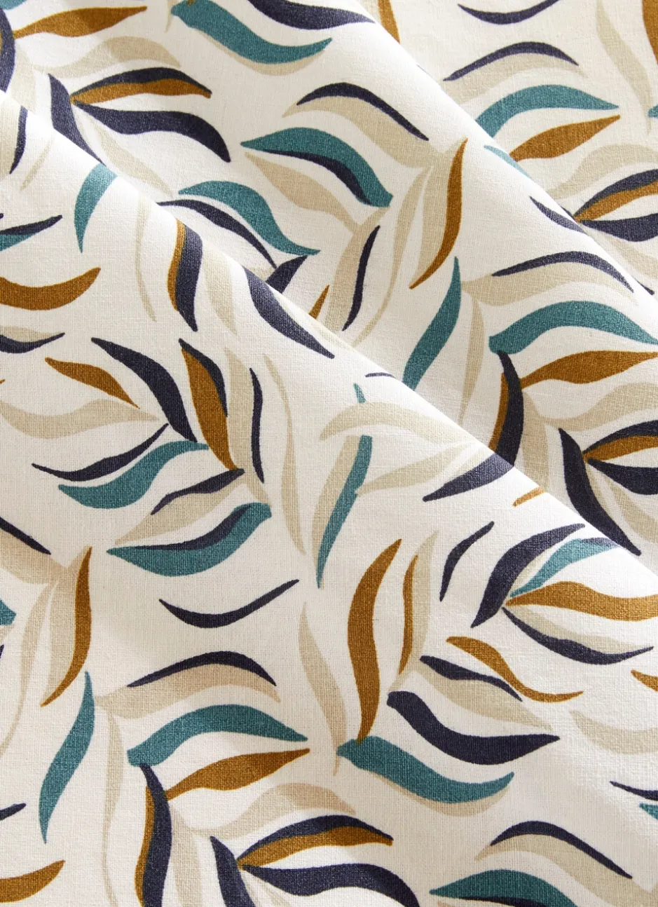 NAPPE ENDUITE IMPRIMÉ FEUILLES CLOÉ MULTICOLORE