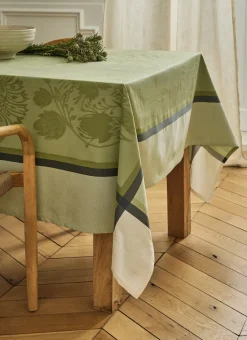 NAPPE EN JACQUARD DE COTON INTZ MULTICOLORE VERT