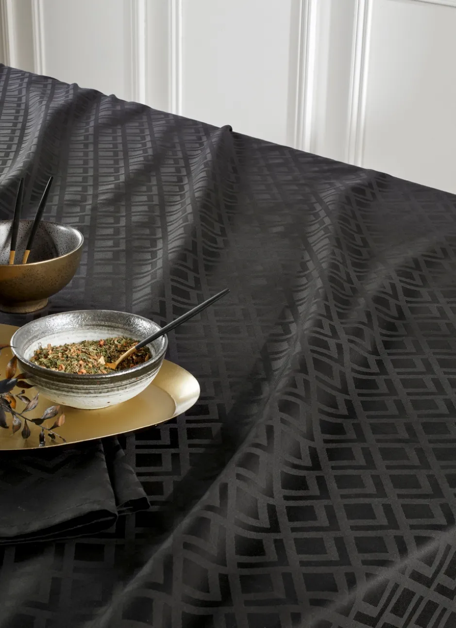 NAPPE EN JACQUARD DE COTON Noir
