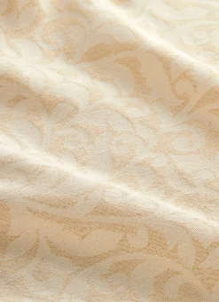 NAPPE JACQUARD BRILLANT EN COTON ECRU