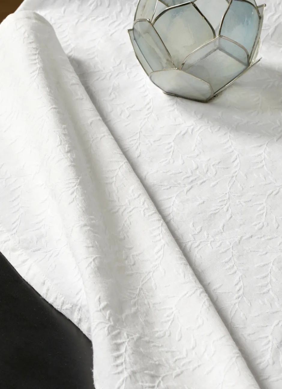 NAPPE JACQUARD FLORAL REJA ÉCRU