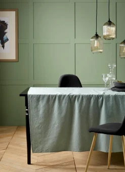 NAPPE JACQUARD FLORAL REJA VERT D'EAU