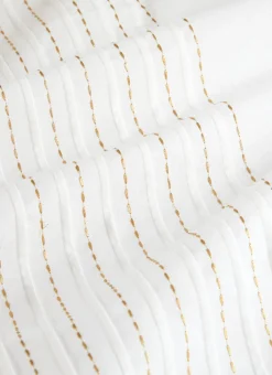 NAPPE PLISSÉE CENTRE DE TABLE AVEC BRODERIES BLANC