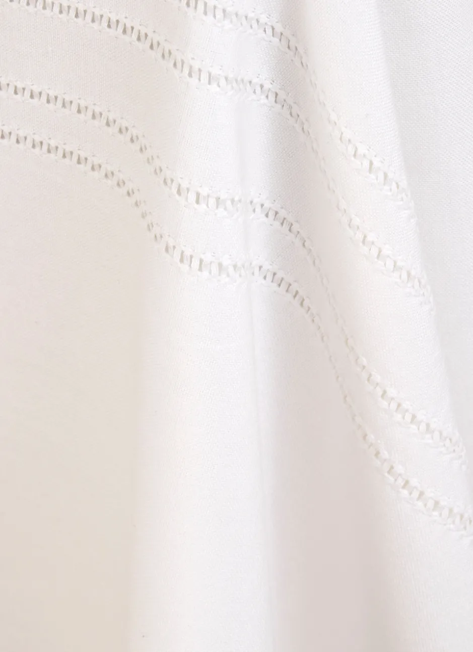 NAPPE POINÇON EN COTON NANI BLANC