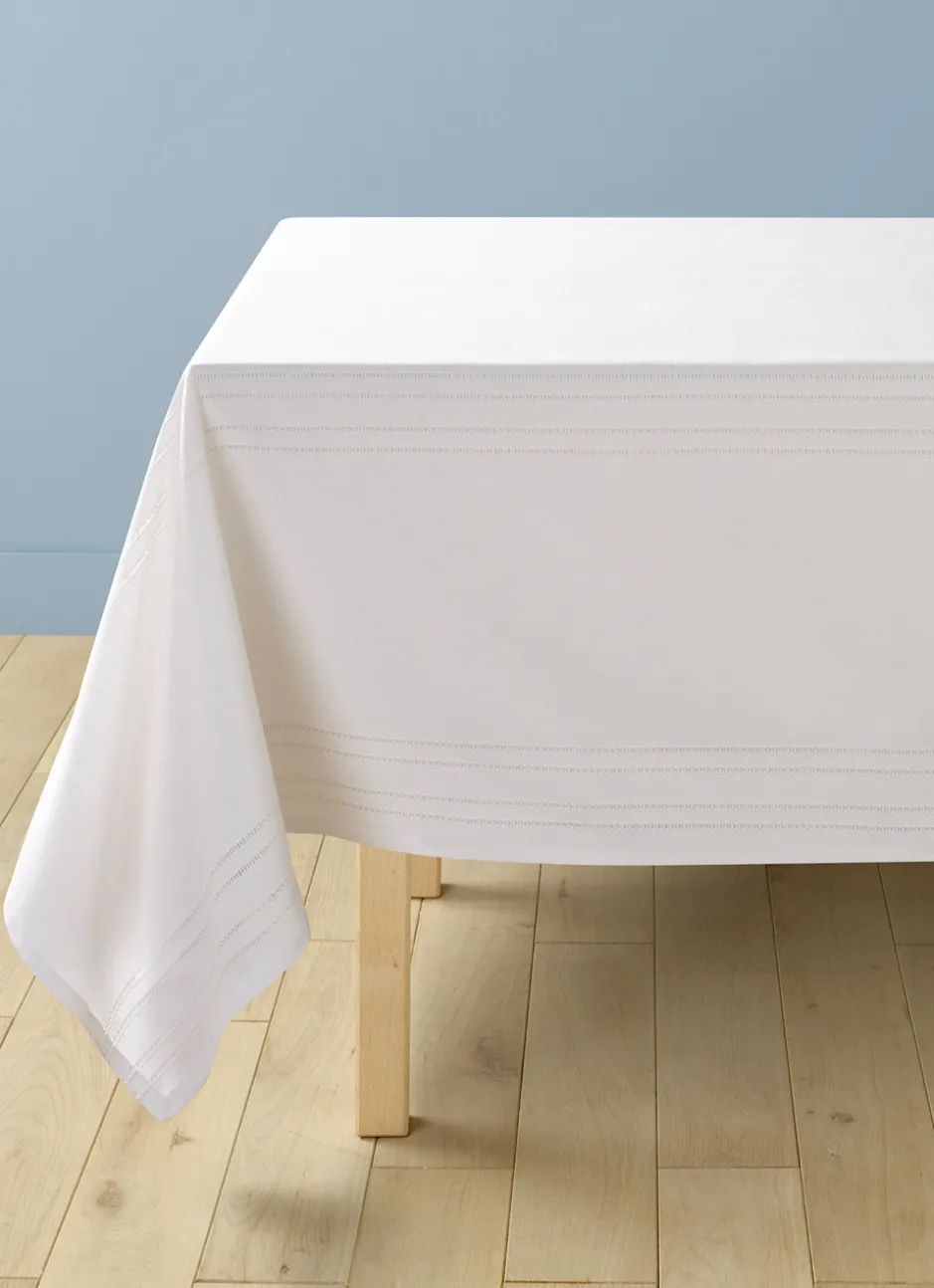 NAPPE POINÇON EN COTON NANI BLANC