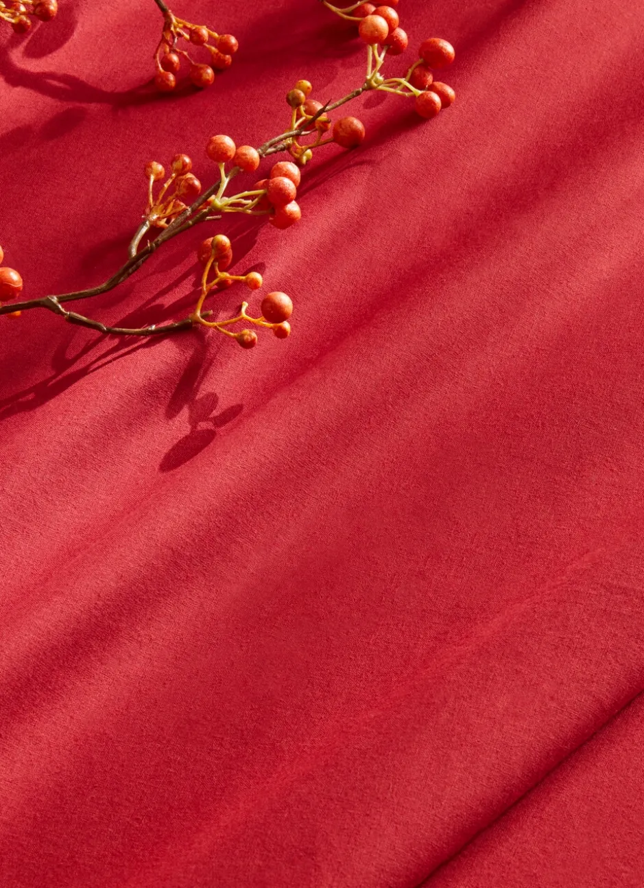 NAPPE UNIE EN TOILE BORDEAUX