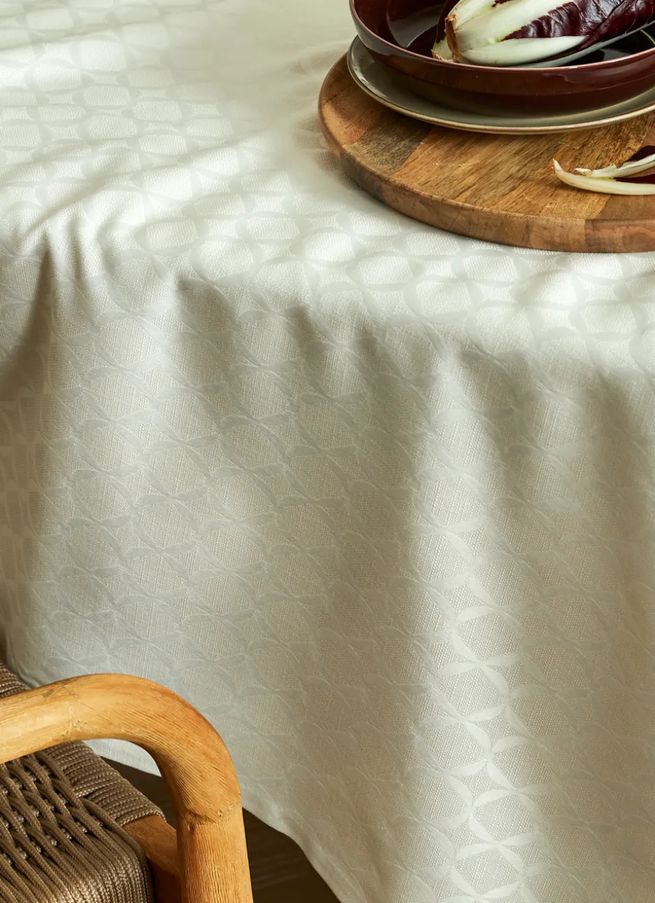 NAPPE WATERPROOF JACQUARD TON SUR TON ÉCRU