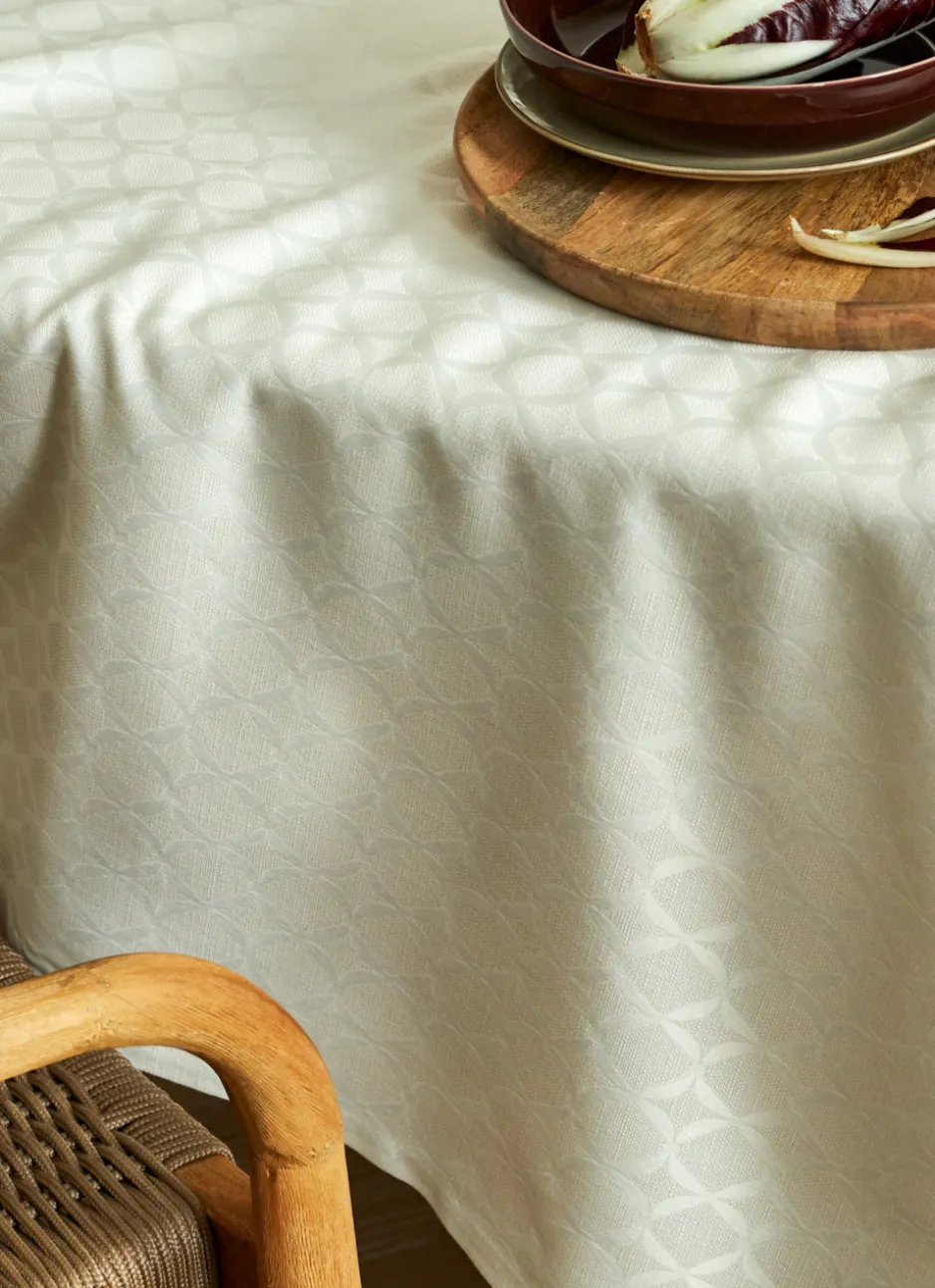 NAPPE WATERPROOF JACQUARD TON SUR TON ÉCRU