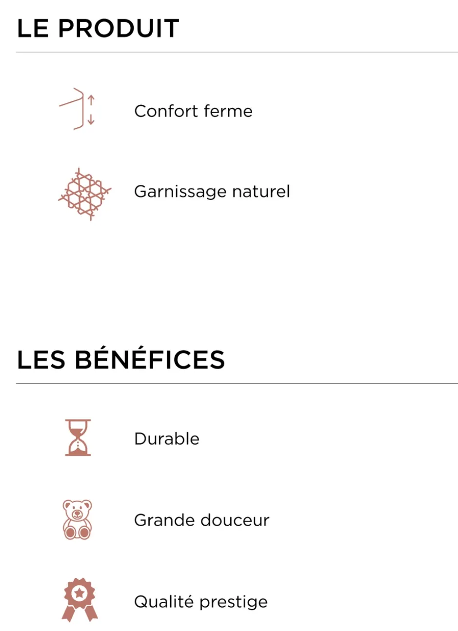 OREILLER CARRÉ MI-FERME EN PLUMETTES BLANC