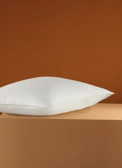 OREILLER EN PERCALE MOELLEUX ANTI-ACARIENS ÉCRU