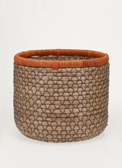 PANIER RIGIDE EN FIBRES NATURELLES AVEC TREILLAGE NATUREL