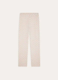 PANTALON EN COTON MODAL IMPRIMÉ ECRU