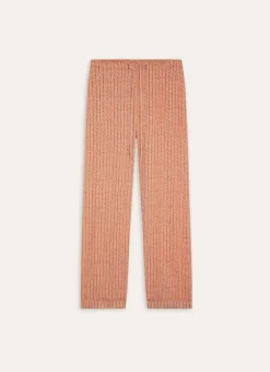 PANTALON EN VOILE DE COTON IMPRIMÉ rouge