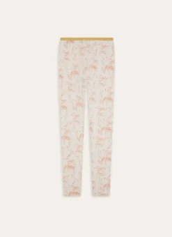 PANTALON IMPRIMÉ VÉGÉTAL ROSE ROSE