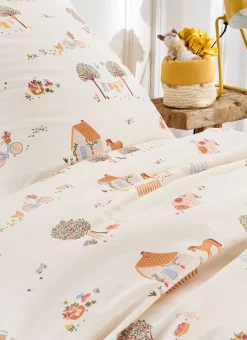 PARURE DE LIT BÉBÉ EN PERCALE DE COTON EGLANTINE MULTICOLORE