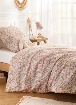 PARURE DE LIT ENFANT EN PERCALE MOTIF FLEURI JAISA MULTICOLORE