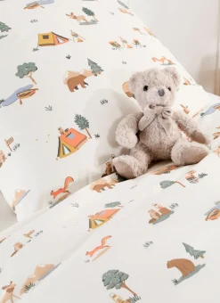 PARURE DE LIT ENFANT EN PERCALE WILD MULTICOLORE