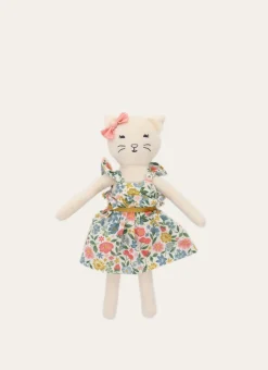 PELUCHE CHAT ROBE À FLEURS MULTICOLORE