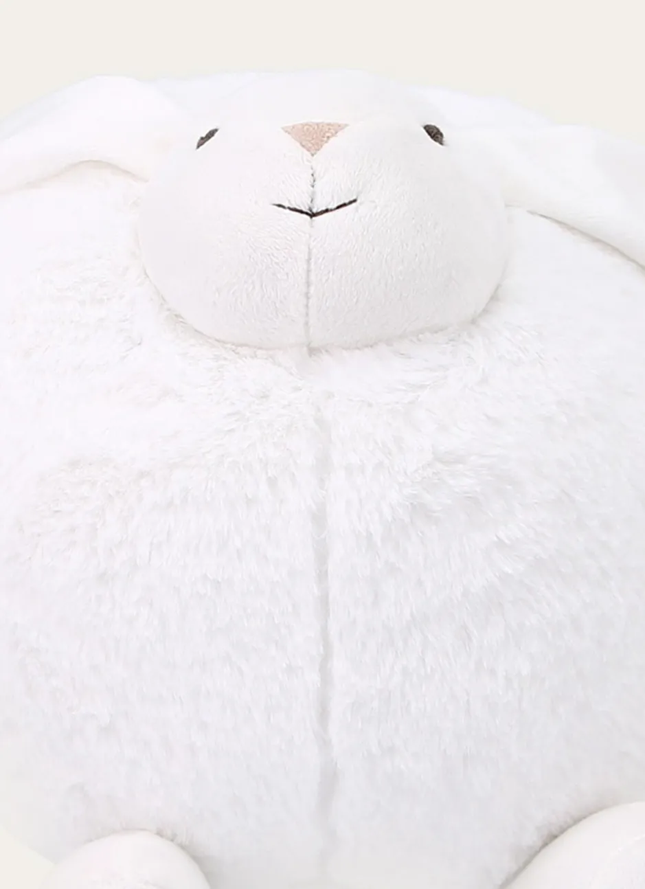 PELUCHE GROS LAPIN ROND BLANC