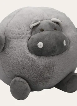 PELUCHE HIPPOPOTAME ROND GRIS