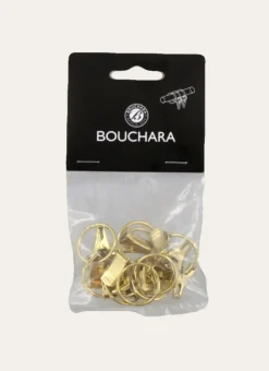 PETITS ANNEAUX À PINCES POUR RIDEAUX - DIAM2,2CM DORÉ