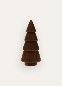 PETIT SAPIN DÉCORATIF EN BOIS BRUN
