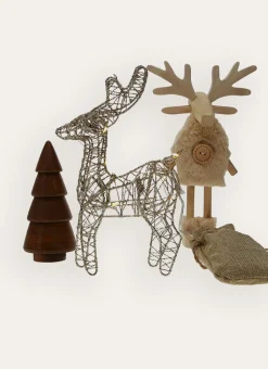 PETIT SAPIN DÉCORATIF EN BOIS BRUN