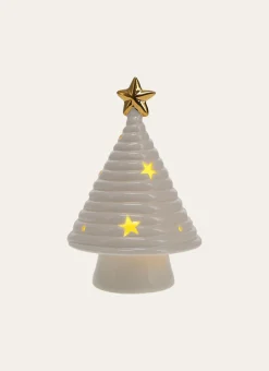 PETIT SAPIN DÉCORATIF ÉTOILE LUMINEUSE BLANC
