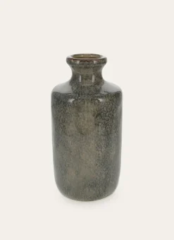 PETIT VASE EN CÉRAMIQUE ÉMAILLÉE EFFET TACHETÉ Bleu ORAGE