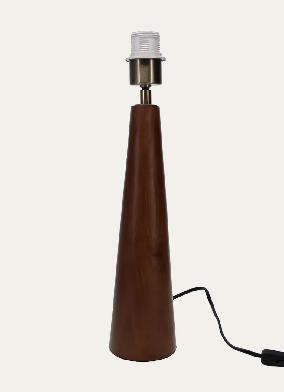 PIED DE LAMPE EN BOIS FORME CONIQUE BOIS