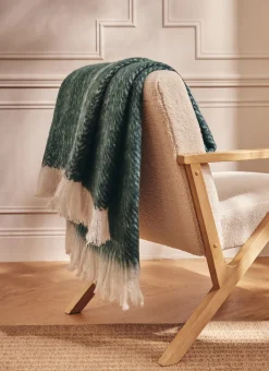 PLAID EFFET MOHAIR BLEU BALTIQUE