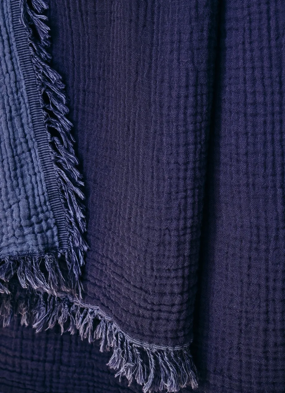 PLAID EN GAZE DE COTON DENIM