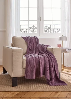 PLAID MAILLE FANTAISIE RYTHM FIGUE