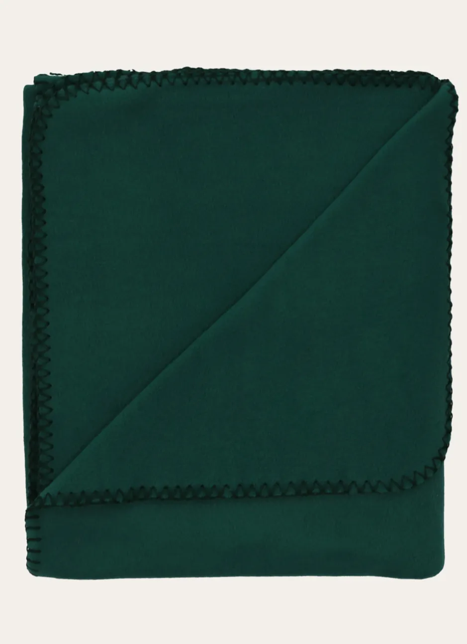 PLAID POLAIRE UNI VERT FONCE