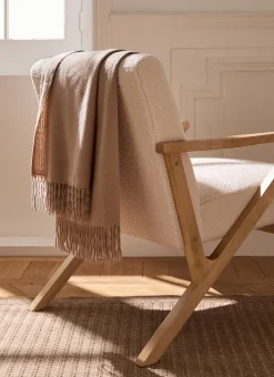 PLAID TISSÉ UNI RIVAGE LIN