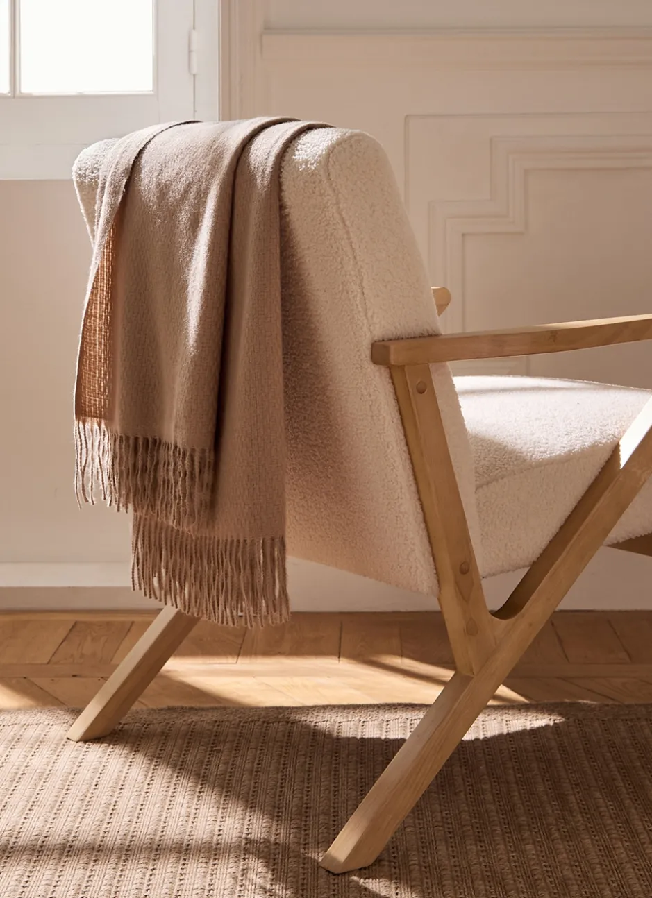 PLAID TISSÉ UNI RIVAGE LIN
