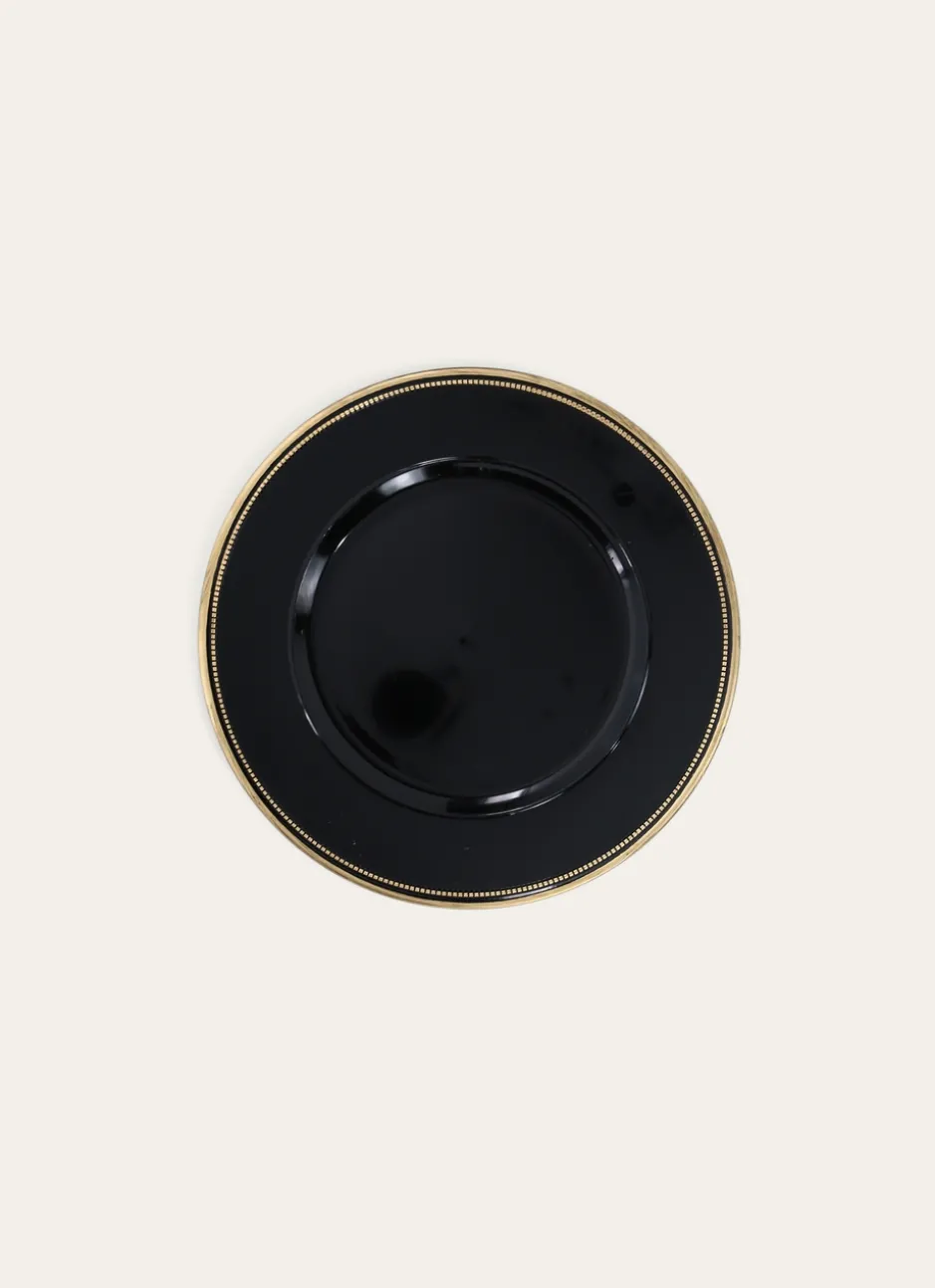 PLAT DE PRÉSENTATION AVEC UN LISERÉ NOIR/OR