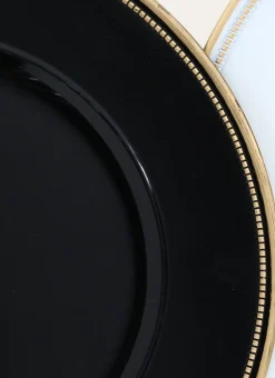 PLAT DE PRÉSENTATION AVEC UN LISERÉ NOIR/OR