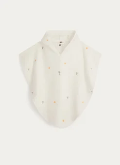 PONCHO DE BAIN EN ÉPONGE PALMIER ÉCRU