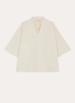 PONCHO DOUBLE POLAIRE CAFFY ECRU