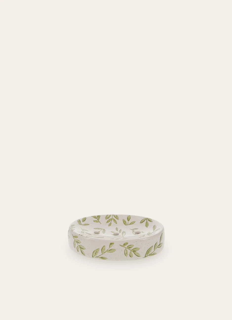 PORTE-SAVON EN CÉRAMIQUE RAPHAEL VERT KAKI