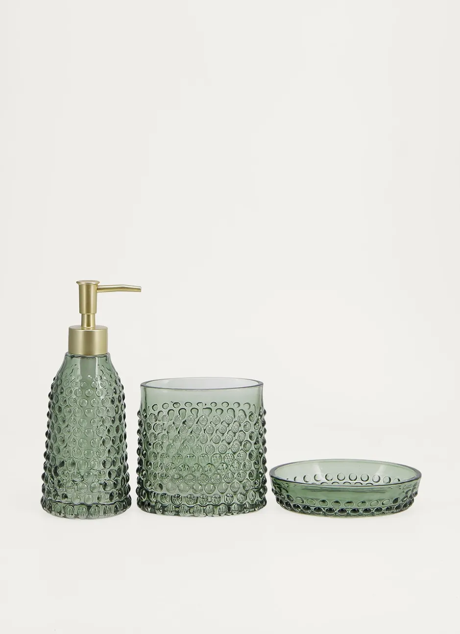 PORTE-SAVON EN VERRE OLYMPE VERT FORÊT