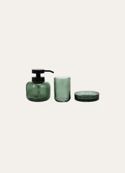 PORTE-SAVON EN VERRE vert